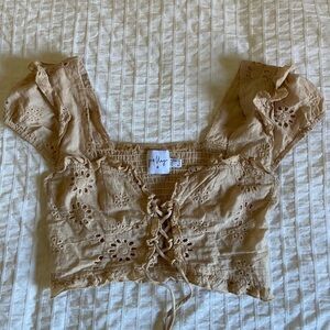 Princess Polly Cottagecore Lace-Up Top